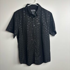 DIXXON the bougie Black Patterned Men's Shirt small (fits bigger)